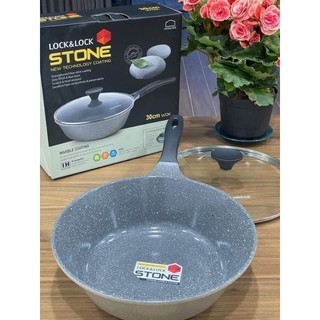 Chảo vân đá sâu lòng Lock&Lock Stone 30cm LCA6305D