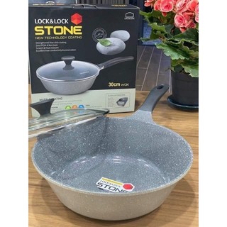 Chảo vân đá sâu lòng Lock&Lock Stone 30cm LCA6305D