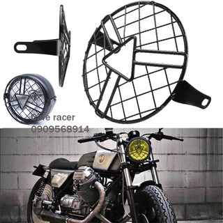 Khung lưới sắt bảo vệ gáo đèn xe mô tô GD110 PG1 độ cafe tracker