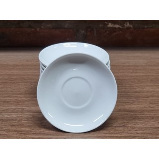 Combo 10 hoặc 12 đĩa kê chén trà trắng, đường kính 10,5cm, bằng sứ, hàng bình dân