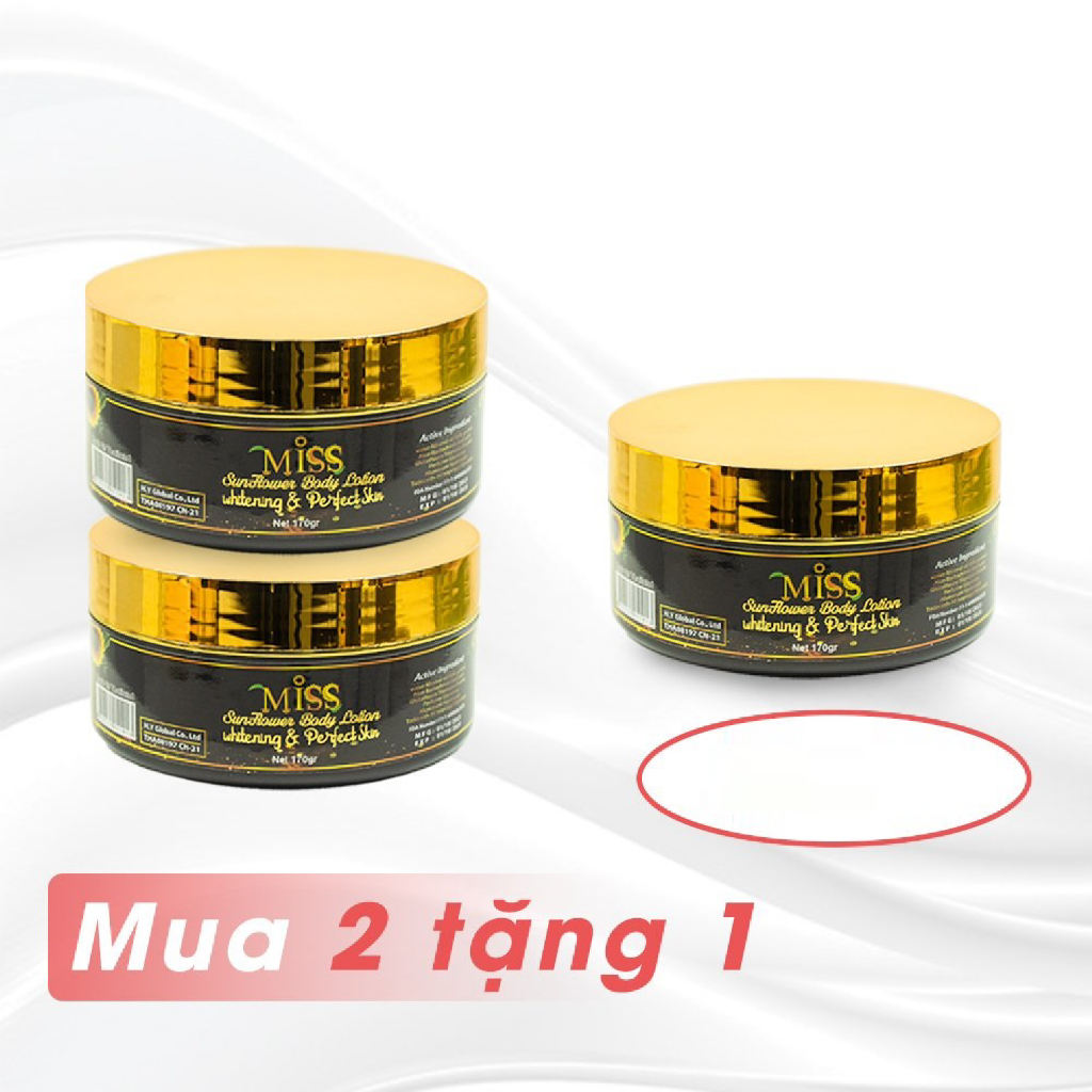 [MUA 2 TẶNG 1] Kem Dưỡng Trắng Body Miss Sunflower Thái Lan 170g