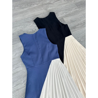 Đầm Hobbs phối xếp ly