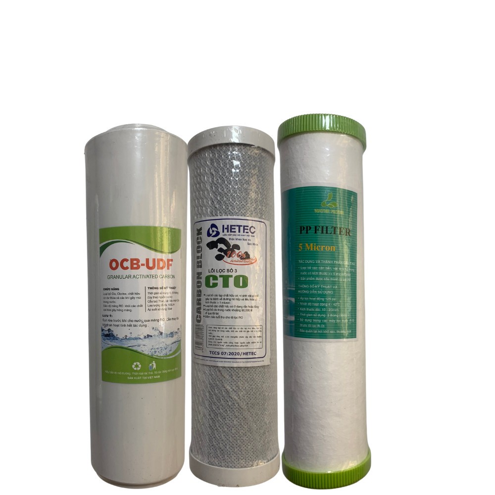 Bộ quả lọc nước số 1 2 3