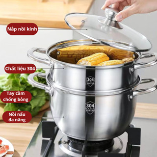 Nồi hấp bánh bao, luộc gà 2 tầng