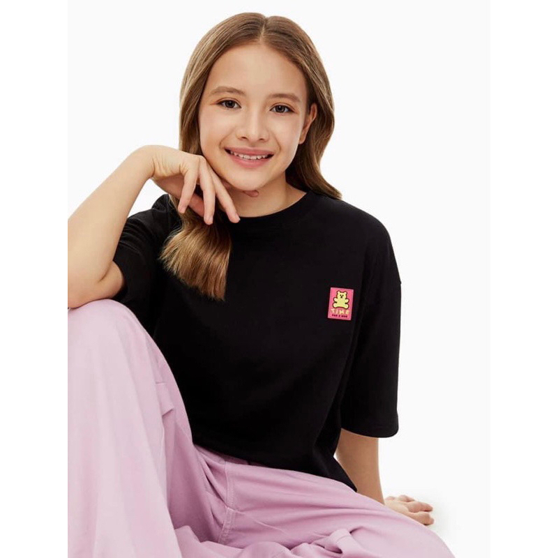 Áo Phông Bé Gái Thêu Stick Cao Su GÊ