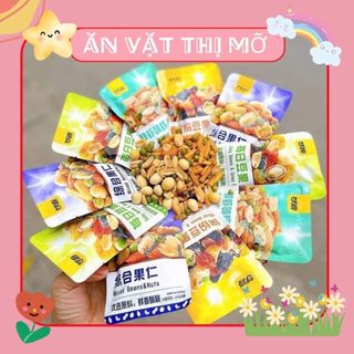 500g gói hạt mix dinh dưỡng ganyuan 30g, hạt dinh dưỡng mix trái cây sấy giòn, hạt ngũ cốc sấy khô tẩm vị nội địa