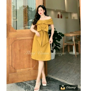 Đầm Thiết Kế Phối Nơ