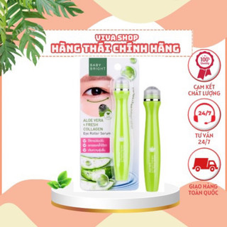 Lăn mắt nha đam,01 cây bút lăn serum dưỡng da vùng mắt baby bright thái lan 15ml
