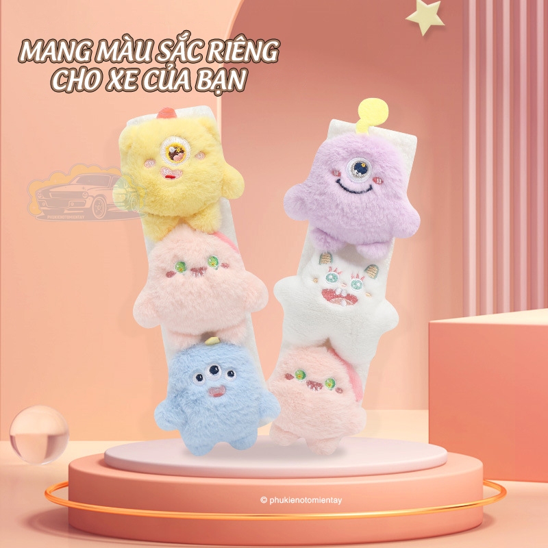 Bao Dây Đeo An Toàn Trang Trí Ô Tô, Xe Hơi , Mô Hình Gấu Bông Dễ Thương 3