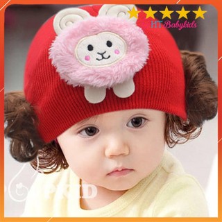 Nón tóc giả cho bé kiểu dáng cừu bông siêu dễ thương
