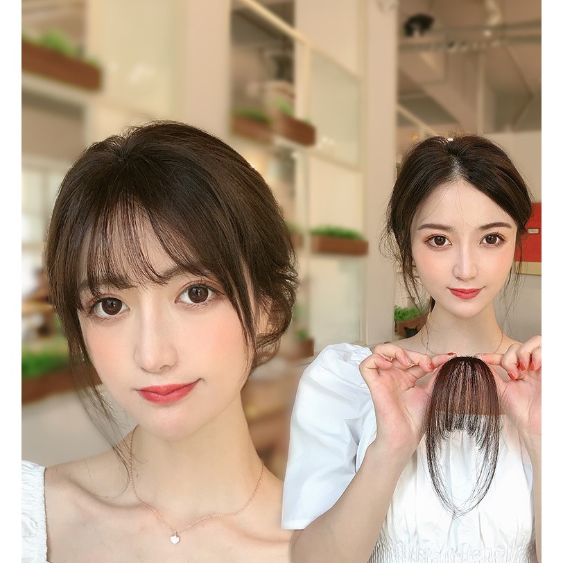 tóc giả nữ tóc mái thưa
