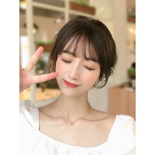 tóc giả nữ tóc mái thưa
