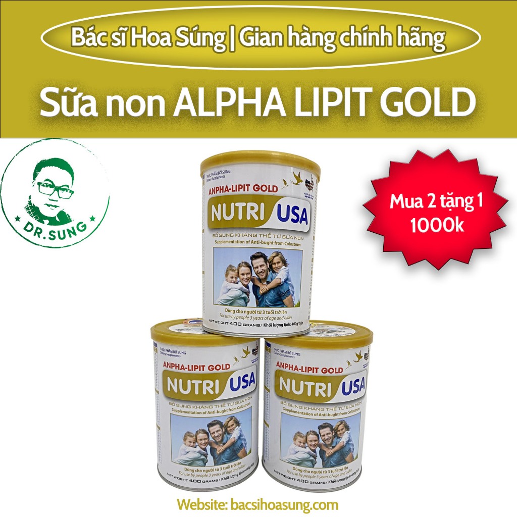 Sữa non ALPHA LIPIT GOLD Bổ sung kháng thể từ sữa non