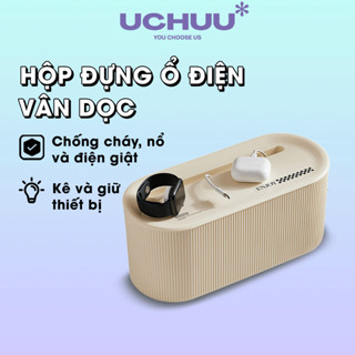 Hộp Đựng Ổ Cắm Điện UCHUU, Hộp Che Ổ Điện, Sạc, Dây Điện Trang Trí Bảo Vệ An Toàn Bằng Nhựa