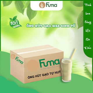 Thùng 5Kg ~ 950 Ống Hút Gạo Fuma | Loại sinh tố - 8mm x 20cm