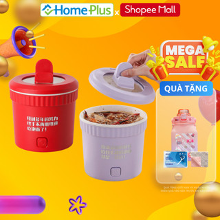  Ca Nấu Mì Đa Năng Bát Điện Mini Dung Tích 1.2L Công Suất 450W, Nồi Điện Đa Năng Mini Tráng Men Chống Dính