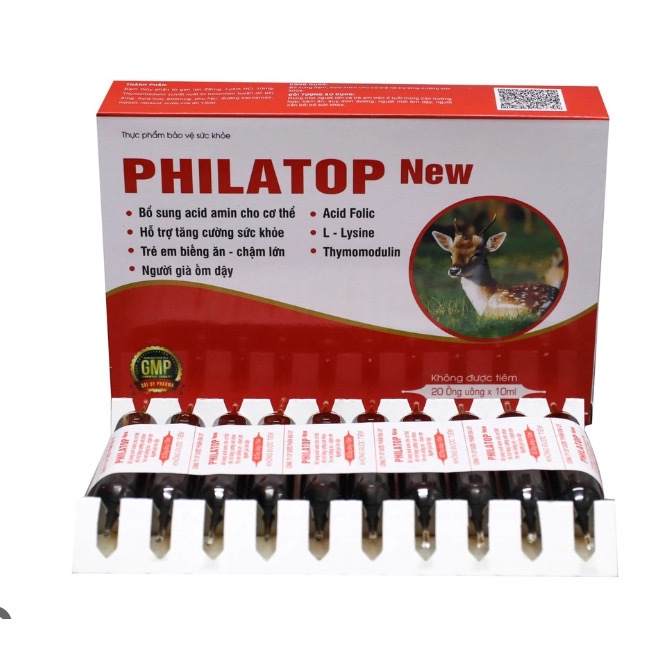 Philatop ống thuỷ tinh. Đạm thuỷ phân- Yến sào (20 ống)