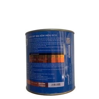 (Hàng chất lượng)  Sơn Sắt Mạ Kẽm INDU 750g