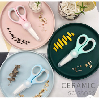 Kéo gốm cực sắc cắt đồ ăn dặm cho bé, kéo nhà bếp, kéo cho người niềng răng