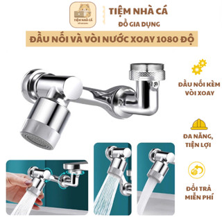  Vòi Nước INOX - Kèm Đầu Nối Vòi Nước Xoay 1080 độ - Đầu Vòi Nước Thông Minh Lắp Bồn Rửa Mặt Đánh Răng Rửa Mặt Tiện Lợi 