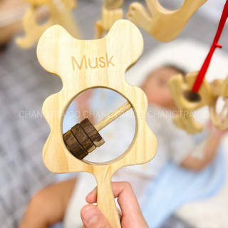 Đồ chơi lục lạc bằng gỗ Montessori dành cho em bé, phát ra âm thanh cho bé làm quen với âm thanh – Chàng Trai Gỗ
