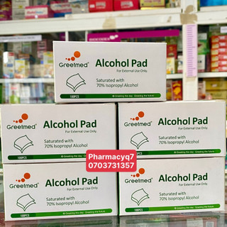 Bông tâm cồn Alcohol Pads hộp 100 miếng alcol pad