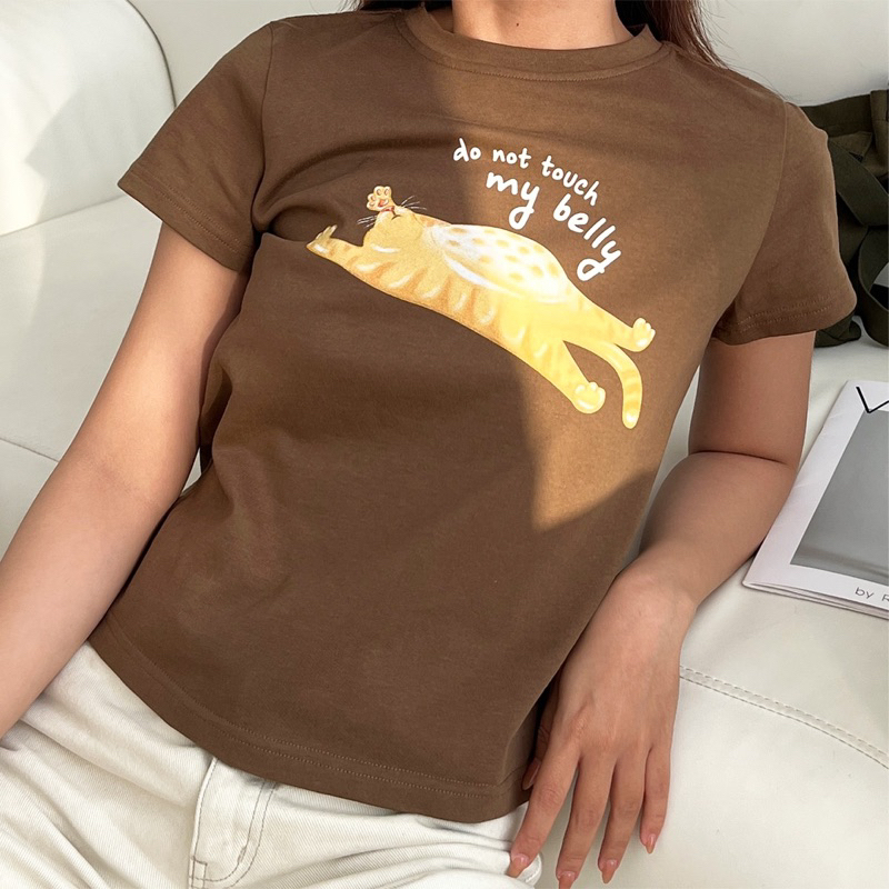 ORANGE CAT Babytee | Áo thun CUCOORY form babytee nữ