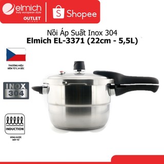 Nồi Áp Suất Inox 304 Elmich EL-3369 (20cm - 4L) / EL-3371 (22cm - 5.5L)