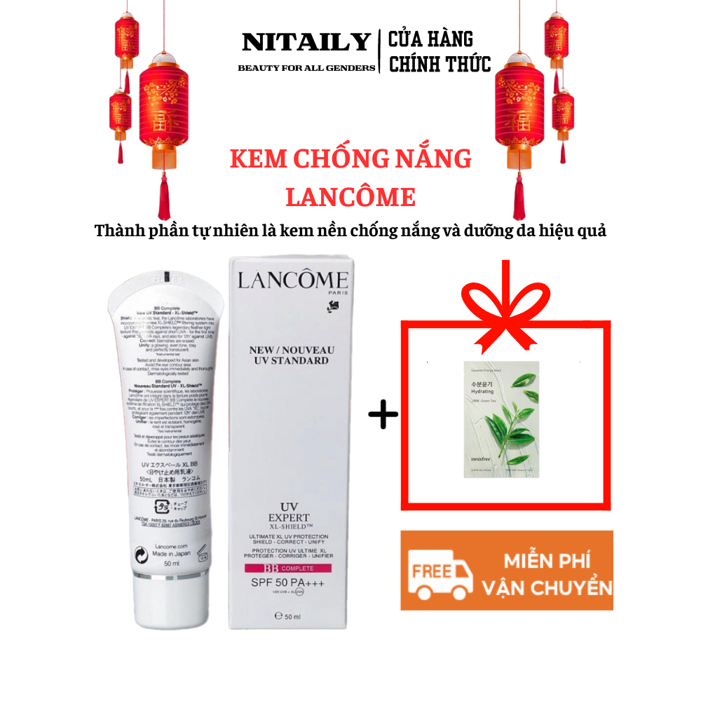 Kem Nền Chống Nắng Lancome UV EXPERT BB COMPLETE SPF50 PA+++ - POG Giữ ẩm, làm mềm, mịn da 50ml