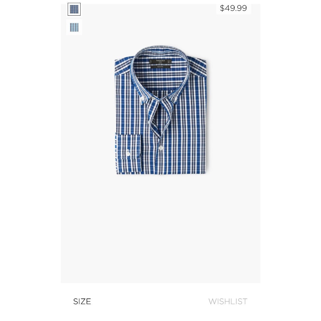 Áo Sơ Mi Nam Mango Tay Dài