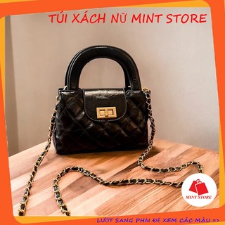 Túi đeo chéo nữ da mềm túi xách khóa xoay chần chỉ có quai cầm cá tính PK 701