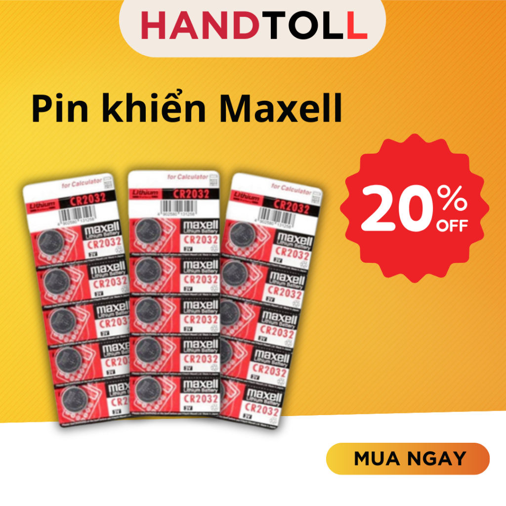 Pin khiển Maxell CR2032 - 2032 Lithium 3v HANDTOOL