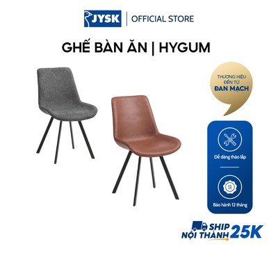 Ghế bàn ăn | JYSK Hygum | kim loại/PU/polyester | nhiều màu | R54xS59xC86cm