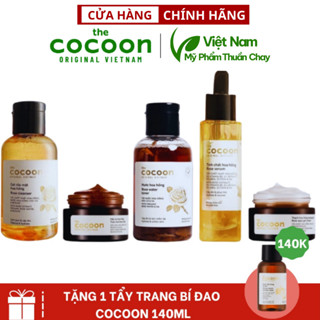 Bộ 5 Hoa hồng cấp ẩm Cocoon Việt Nam dưỡng da chuyên sâu: Gel rửa mặt, Mặt nạ, Toner, Tinh chất, thạch hoa hồng cocoon