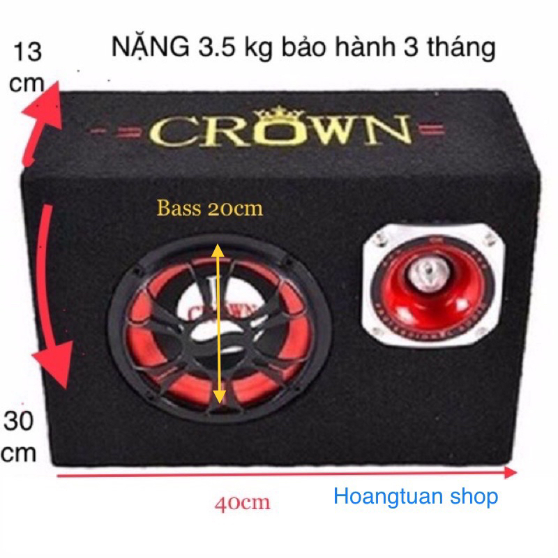 Loa crown 8 đế vuông bản Bluetooth.