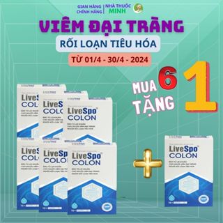  Men vi sinh LiveSpo Colon cho người viêm đại tràng táo bón tiêu chảy   hộp10 ống   Combo 6 hop 