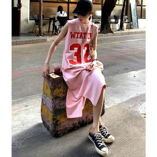 Đầm Suông Cotton Số Màu Hồng