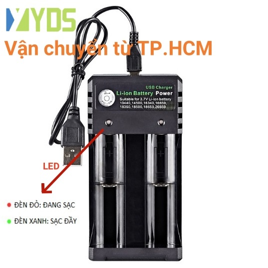 Sạc Pin 18650 Cao Cấp ( Có Đèn Báo Khi Sạc Đầy )