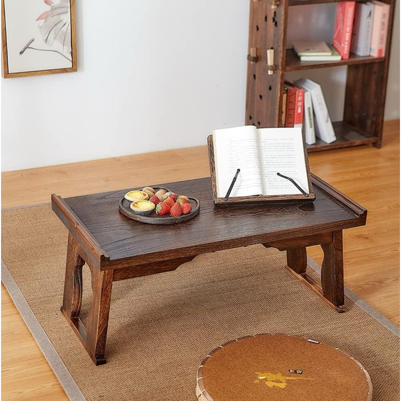 Bàn trà nâu trầm gỗ vân nổi  Nhập khẩu TOTORO HOUSE