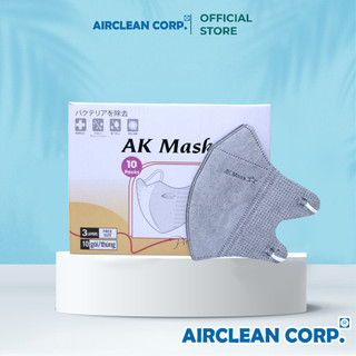 Thùng 100 Chiếc Khẩu Trang 5D AK MASK Màu Xám 3 Lớp Kháng Khuẩn
