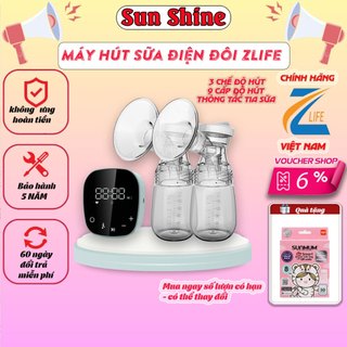 Máy hút sữa đôi cắm điện, 9 cấp độ hút vắt sữa chính hãng zlife việt nam, 2 chế độ hút vắt sữa và massager thông minh