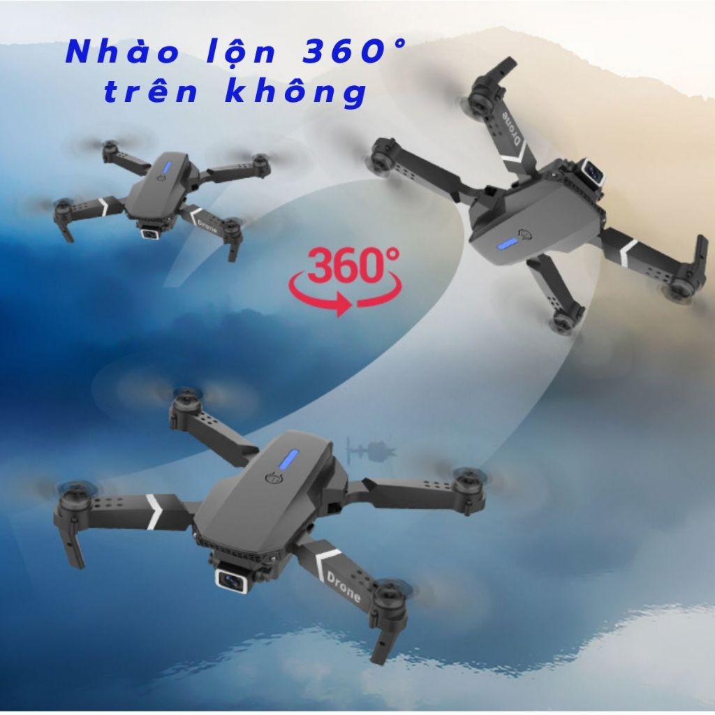 Máy bay điều khiển từ xa E88,flycam động cơ có chổi than pin 1800mAH,plycam camera quay chụp ảnh cân bằng zlifestore68 | BigBuy360 - bigbuy360.vn