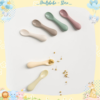 Thìa ăn dặm silicone Bluemama Hàn quốc.
