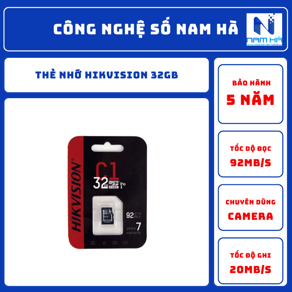 Thẻ nhớ chuyên dụng cho camera Hikvision 32GB
