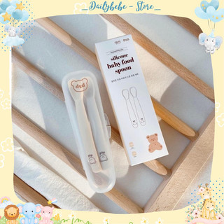 <CÓ SẴN> DOTTODOT X BLUEMAMA CỐC THÌA SILICON GẤU -HỔ