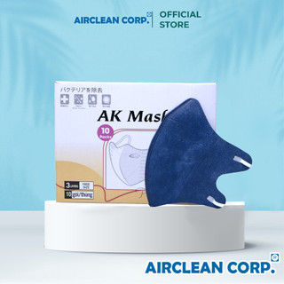Thùng 100 Chiếc Khẩu Trang 5D AK MASK Màu Xanh Than 3 Lớp Kháng Khuẩn