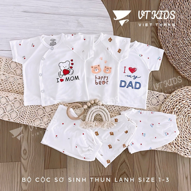 bộ cộc tay cho bé sơ sinh