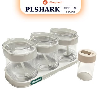 Bộ 3 lọ đựng gia vị có thìa hàng cao cấp Việt Nhật - Hũ đựng gia vị có nắp đậy tiện dụng bền đẹp 