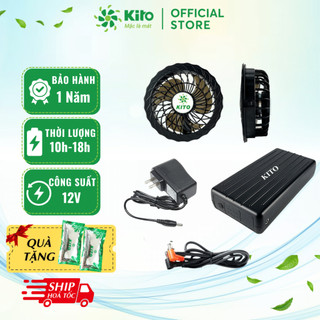 [Quạt Mạnh 12V] Phụ Kiện Áo Điều Hoà Chính Hãng KITO PRO Pin 25.000mAh Chạy 12 - 15 Tiếng, BH 12 Tháng