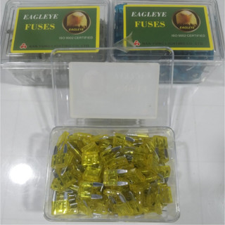 Hộp 200 chiếc Cầu chì ô tô, xe máy chân kim, công suất chuẩn.